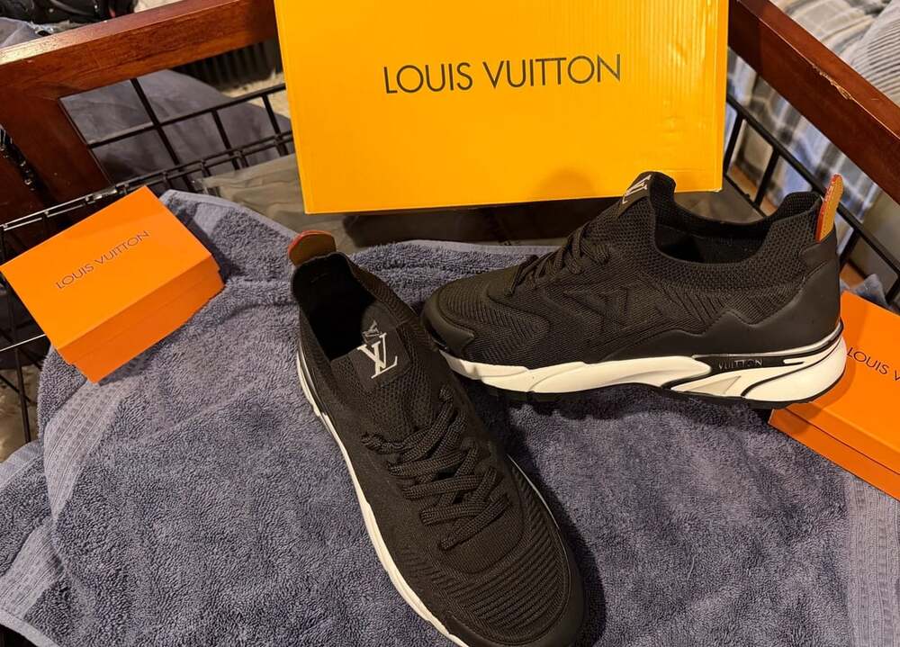 Louis Vuitton LV Tatic Knit Sneaker Black White